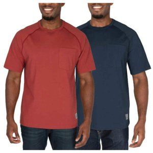 NWT Rugged Elements Mens 2 PACK Heavyweight Work Tees NEW (Sizes: M, XLT)